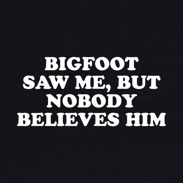 Bigfoot Saw Me But Nobody Believes Him by sunima